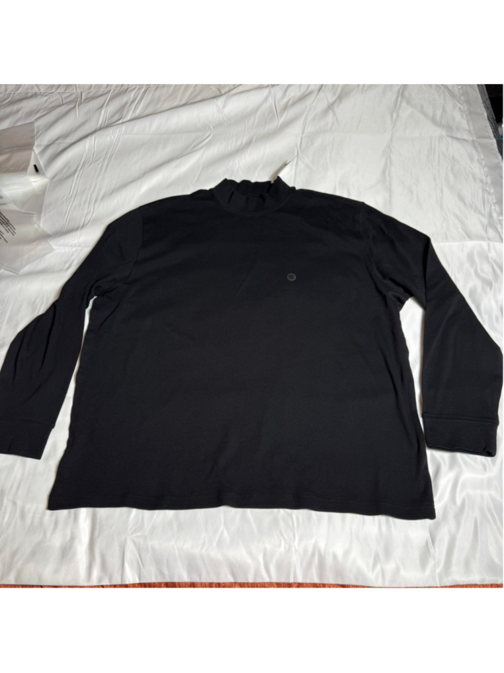 Men's Saddlebred Black Mock Neck Long Sleeve Tee XXL